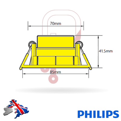 Pack of 3 4.5W Philips Taragon LED Brushed Chrome Ceiling Downlight