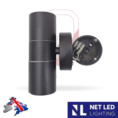Black Outdoor Up / Down Light Wall Mounted IP54 GU10 Led