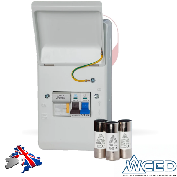 Metal Switch Fuse Isolator 100A M/S c/w 63/80/100A fuses