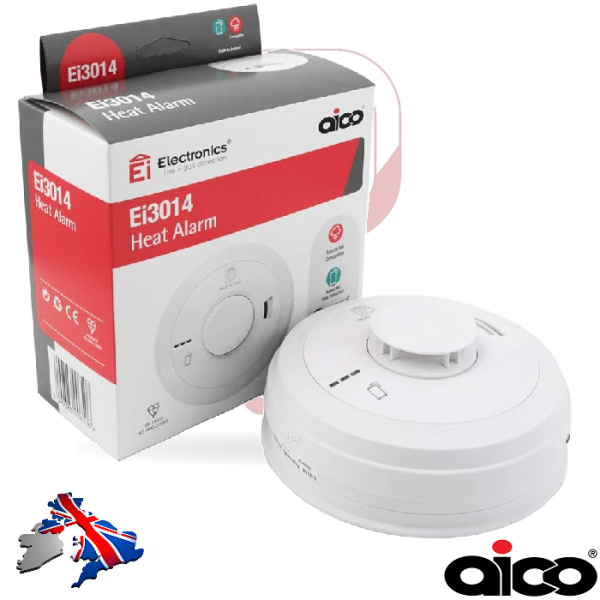 Aico EI3014 Mains Heat Alarm 10year Lithium Battery Back Up