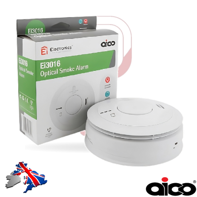 Aico EI3016 Mains Smoke Alarm 10year Lithium Battery Back Up