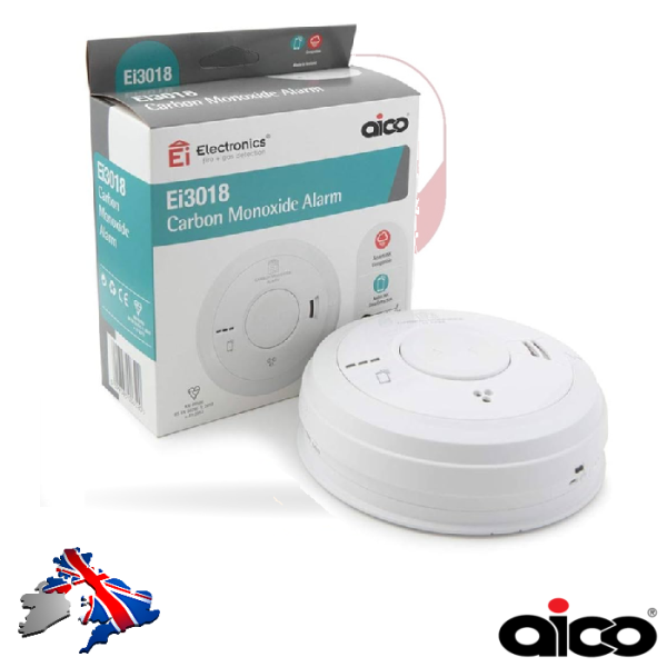 Aico EI3018 Mains Carbon Monoxide Alarm 10year Lithium Battery Back Up