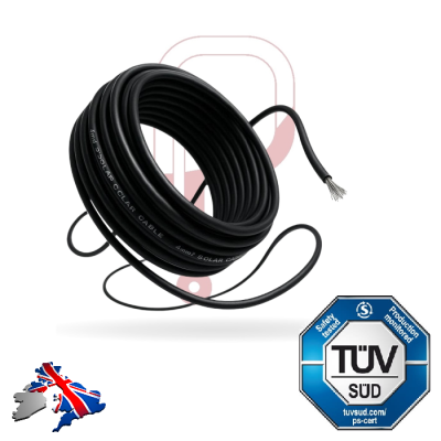 Solar DC PV Cable 4mm Single Core Black on DRUM