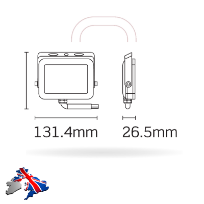 JCC 10w Led Flood Light Black 4000k Cool white